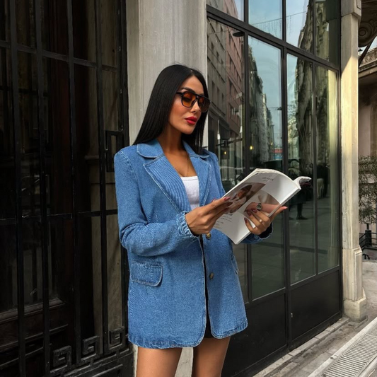 Noir Street Blazer – Denim Blue - Kumkwat