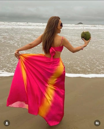 Sunset Bliss Maxi Dress - Kumkwat