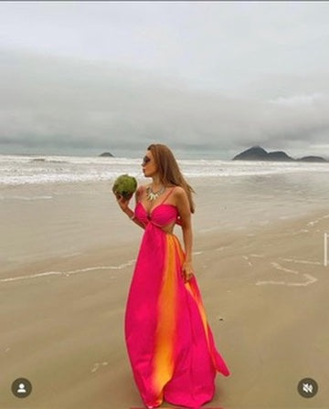 Sunset Bliss Maxi Dress - Kumkwat