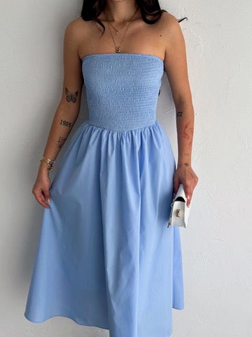 Isla Smocked Midi Dress