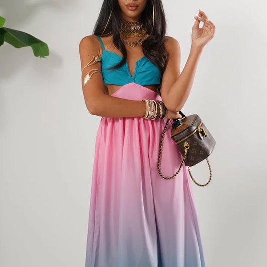 Ocean Sunset Maxi Dress