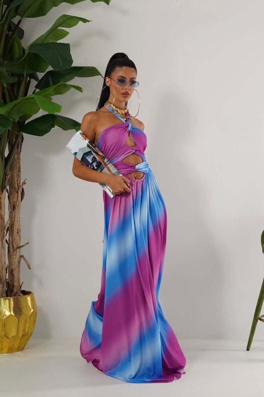 Sunset Mirage Maxi Dress - Kumkwat