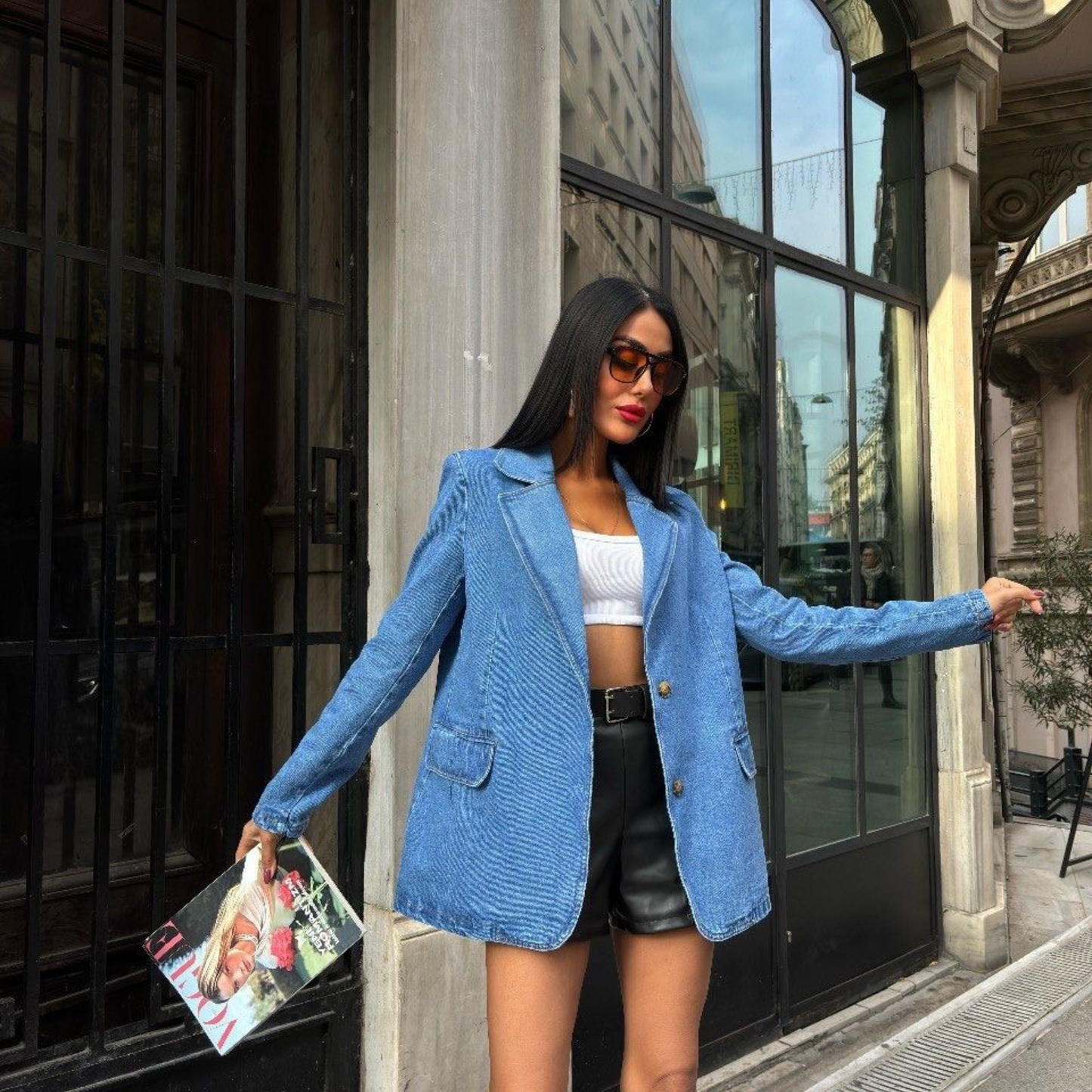 Noir Street Blazer – Denim Blue - Kumkwat