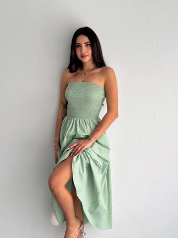 Isla Smocked Midi Dress