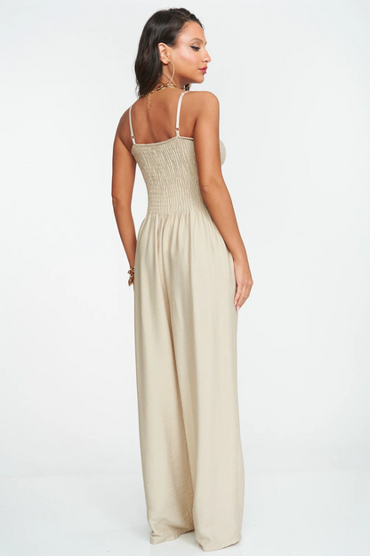 Strapless Cut-Out Jumpsuit - Kumkwat