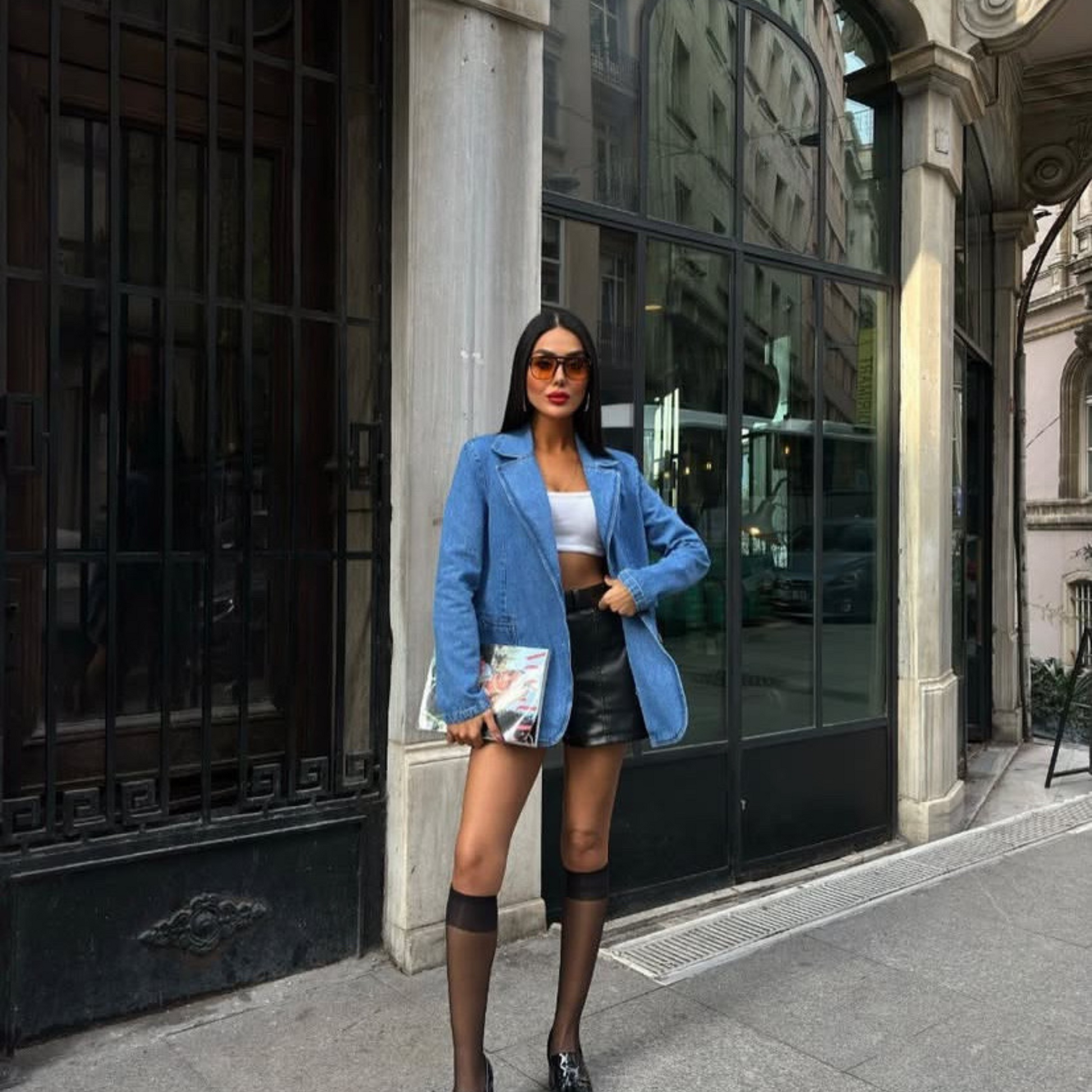 Noir Street Blazer – Denim Blue - Kumkwat