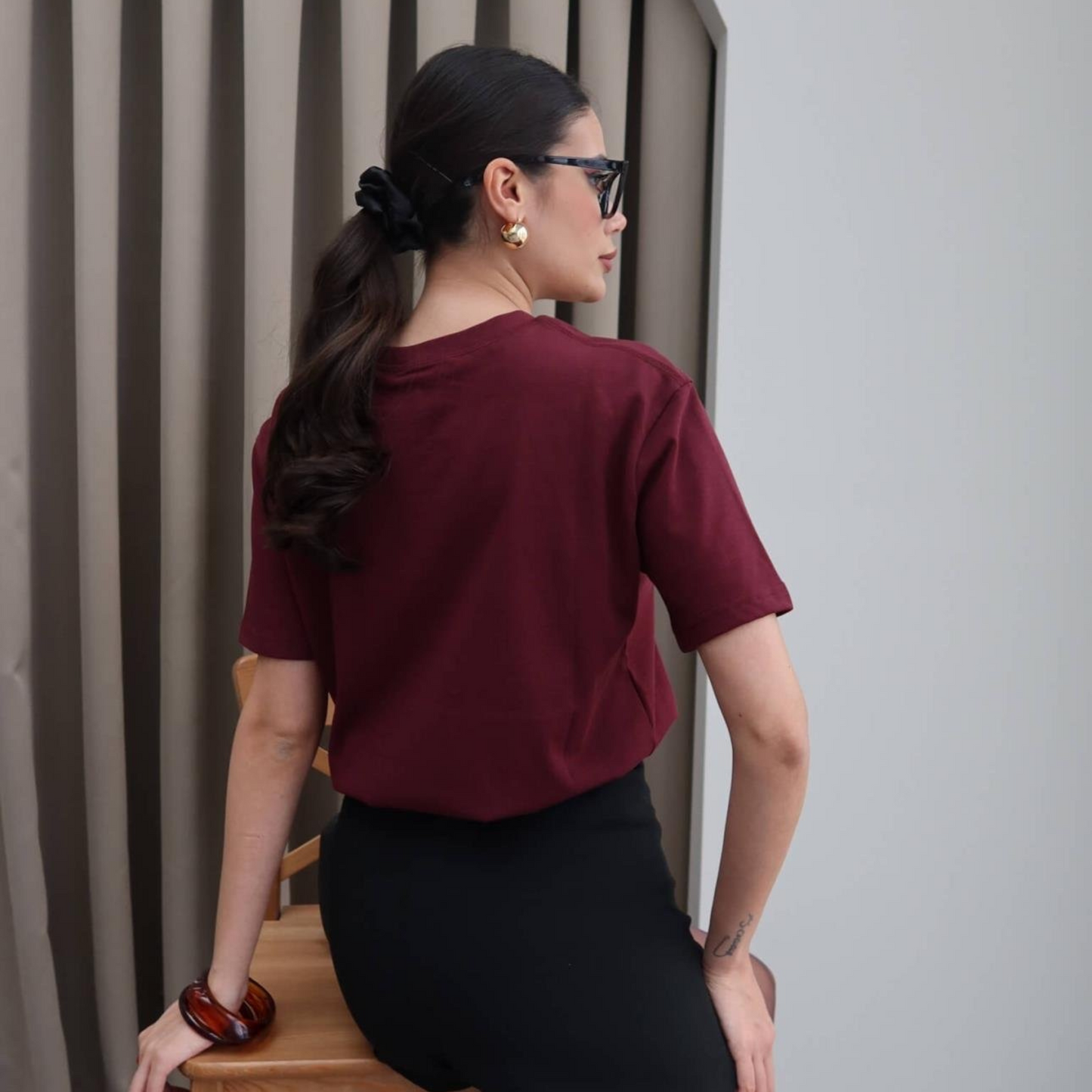 Leopard Muse Graphic Tee - Kumkwat