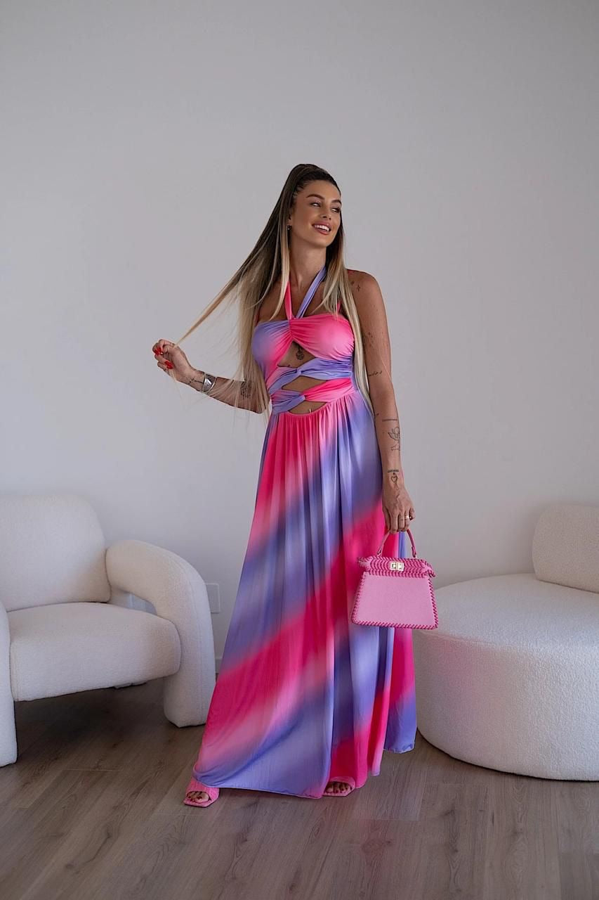 Sunset Mirage Maxi Dress - Kumkwat