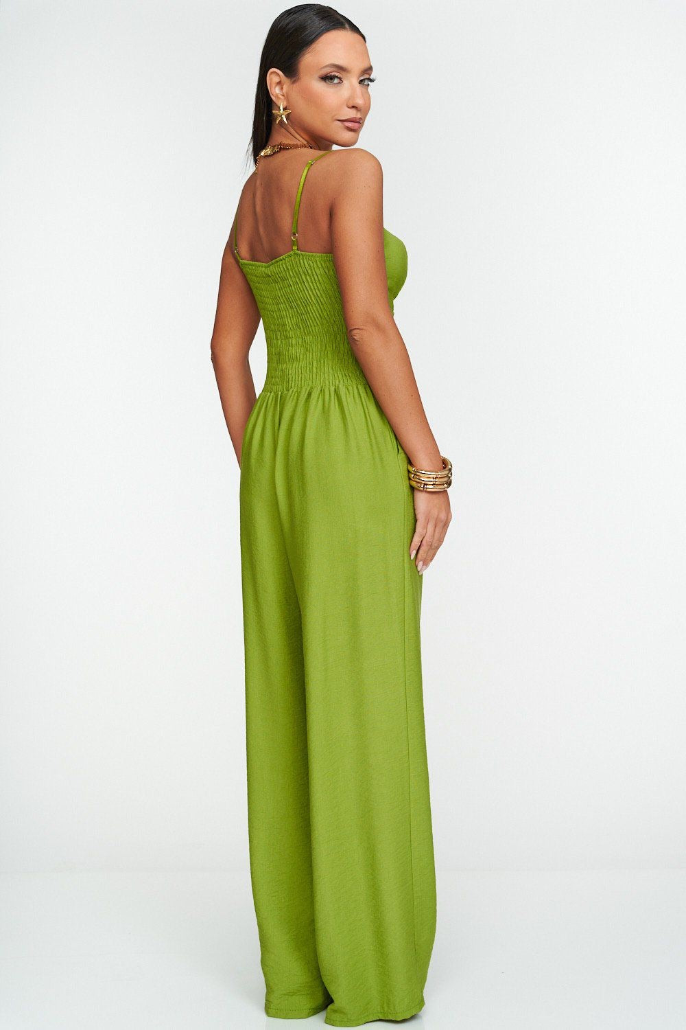 Strapless Cut-Out Jumpsuit - Kumkwat
